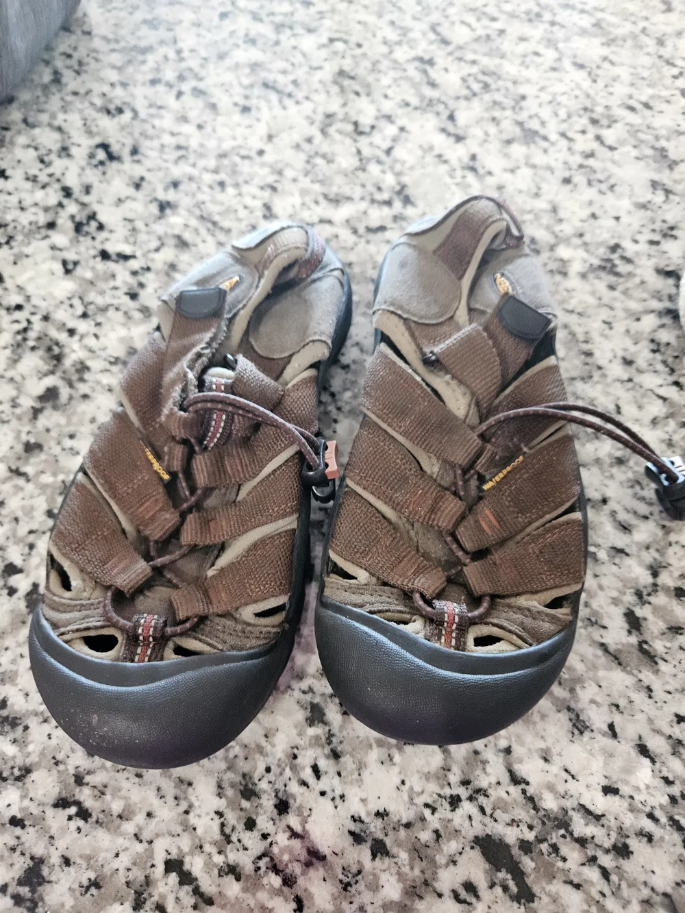 Keen Brown and Gray Kids Closed-Toe Sandals